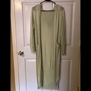 Open cardigan with hoodie